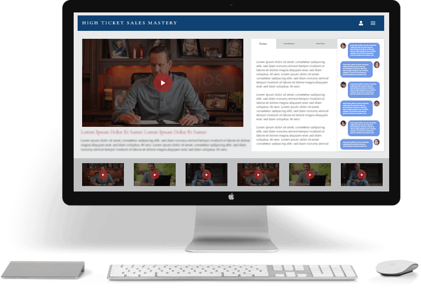 An image depicting Mike Burnett's course: High-Ticket Sales Mastery